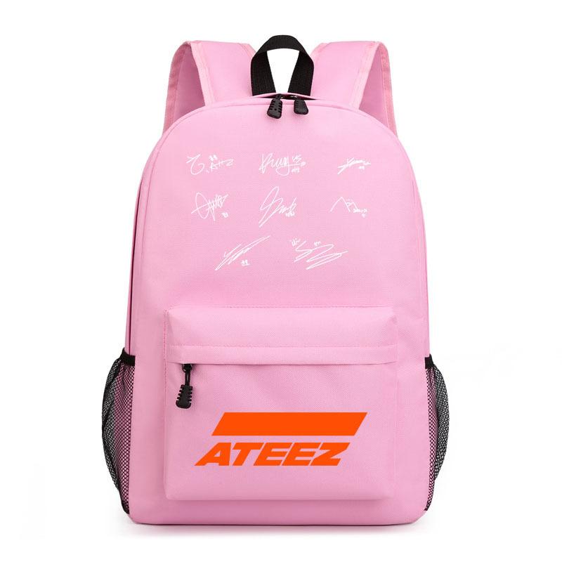 Hallyu Ateez Printed Starry Sky Backpack Middle School Student Schoolbag Computer Backpack Oxford Cloth Travel Backpack