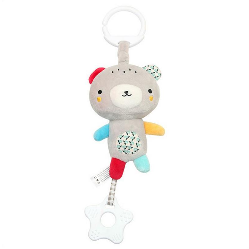 

Брязкальце-брязкальце-прорізувач для дитини 0-1 року. Дитяча коляска-підвіска bear