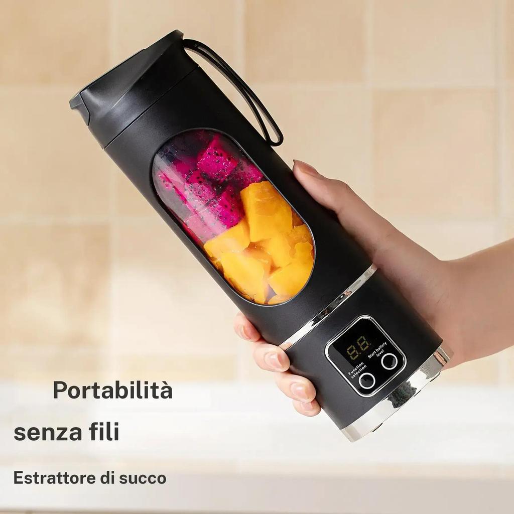 Portable USB Rechargeable Blender 15.22 Oz LED Display Smoothie Juicer Cup