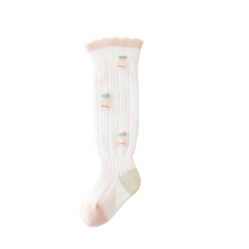Spring & Summer Baby Knee-High Thin Mesh Cartoon Cat Socks | Newborn & Children's Antibacterial Over-the-Knee Socks