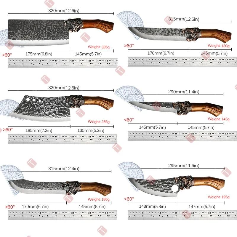Stainless Steel Kitchen Knife Professional Boning Knife Meat Cleaver Butcher Fruit Knife Utility Cooking Slicing Knife Tool