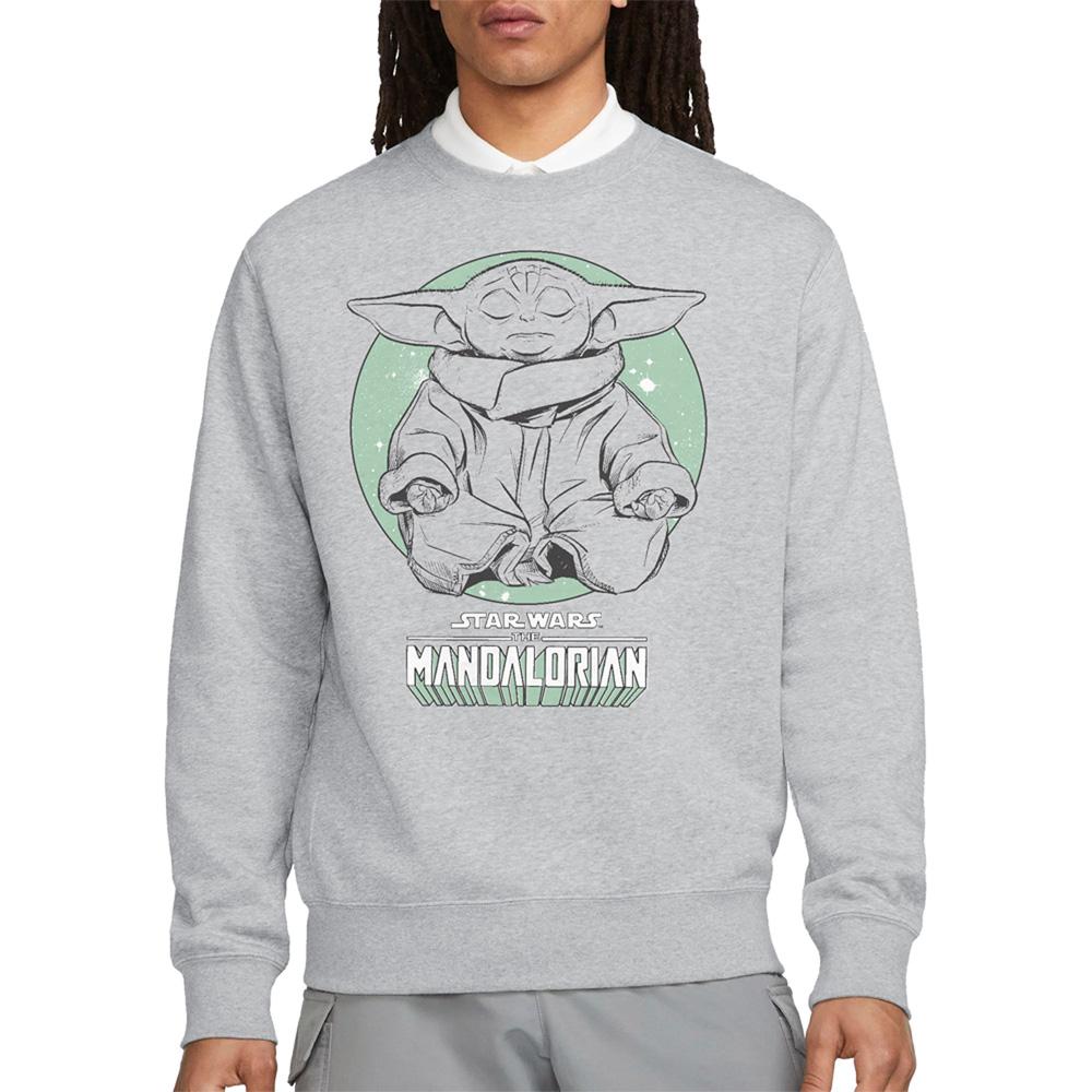 Star Wars: The Mandalorian Unisex Adult Relaxing Grogu Yoga Pose Sweatshirt