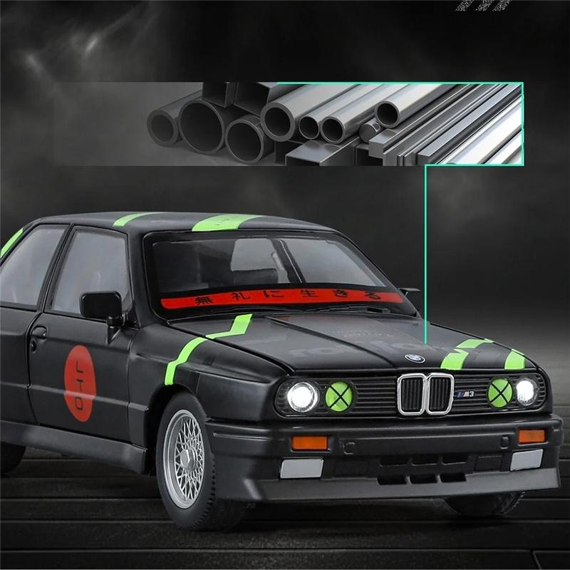 1/24 BMW M3 Sport EVO Alloy Sports Car Model Diecasts Metal Track Racing Car Vehicles Model Sound Light Simulation Kids Toy Gift