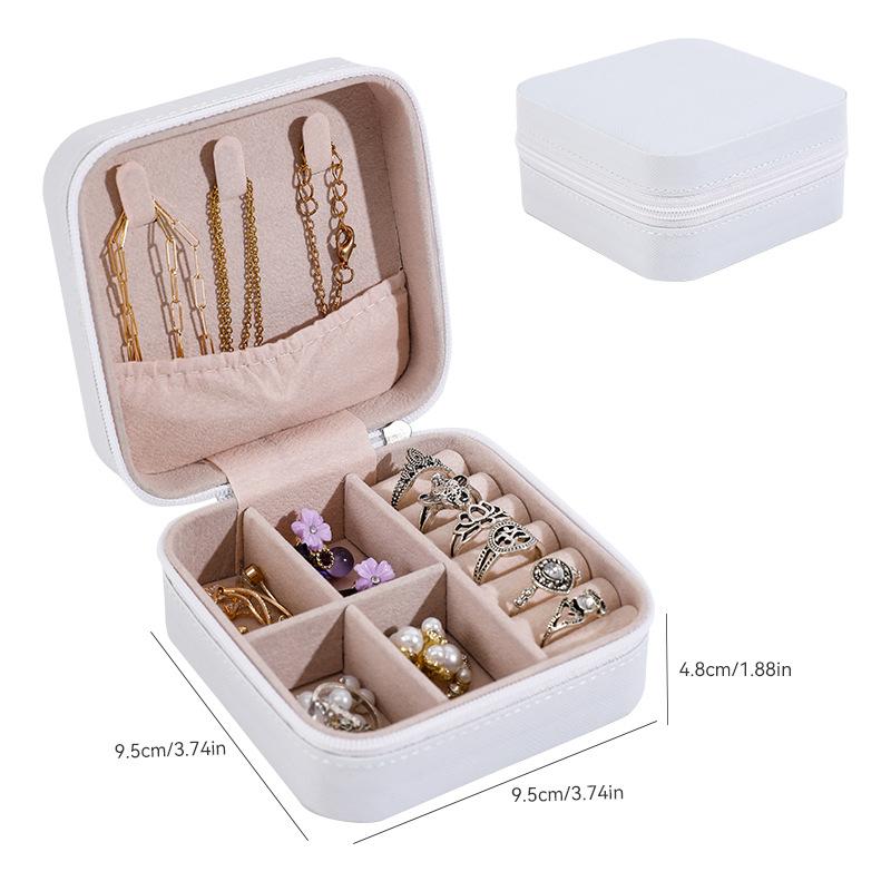 Double Layer Ring Earrings Jewelry Box Storage Large Capacity