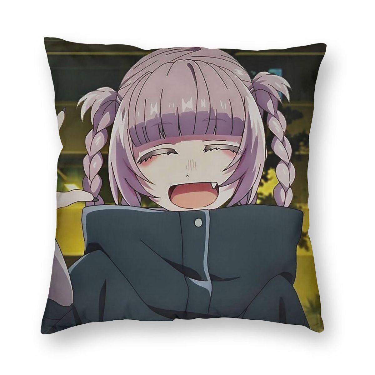 

Yofukashi No Uta Anime Nazuna Square Pillowcase Pillow Cover Cushion Throw Pillow for Home Sofa Living Room 12x12Inch
