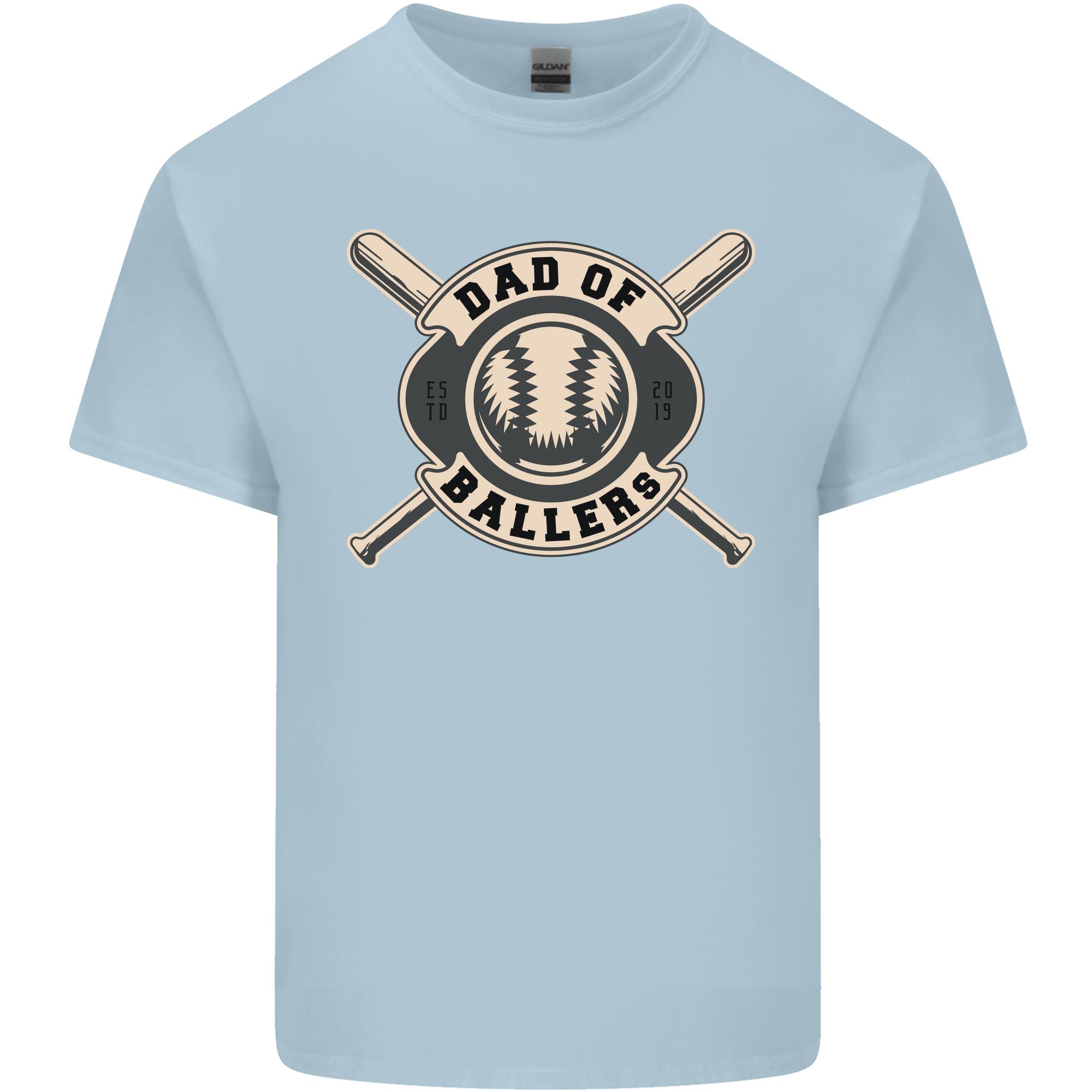 Baseball Dad of Ballers Funny Fathers Day Unisexs Light Cotton TShirt S