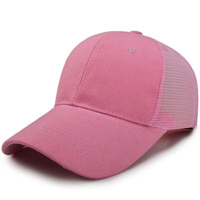 Mesh Solid Color Baseball Cap Ponytail Adjustable Breathable UV Protection Snapback Caps For Women Men Sport Hiking Golf Dad Hat
