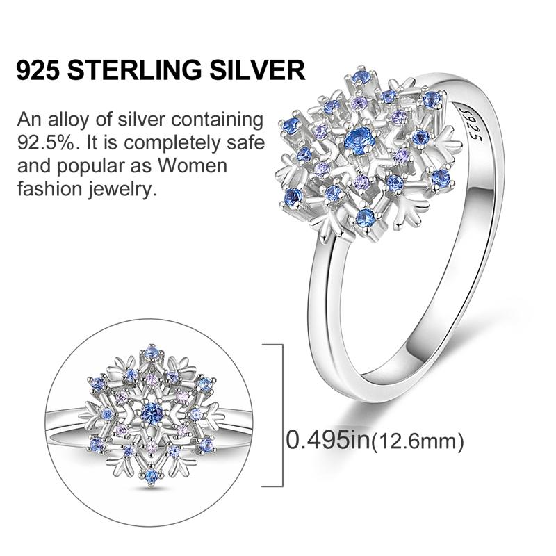 Originální stříbrný prsten 925 Barevné diamanty Zirkony Prsten na prst Pro ženy Šperky Svatební Zásnubní Dárek k narozeninám