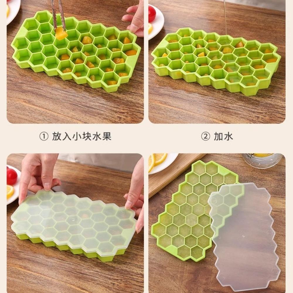 1pcs Honeycomb 37 Lattice Cube Tray Maker Without Lid DIY Ice Mold