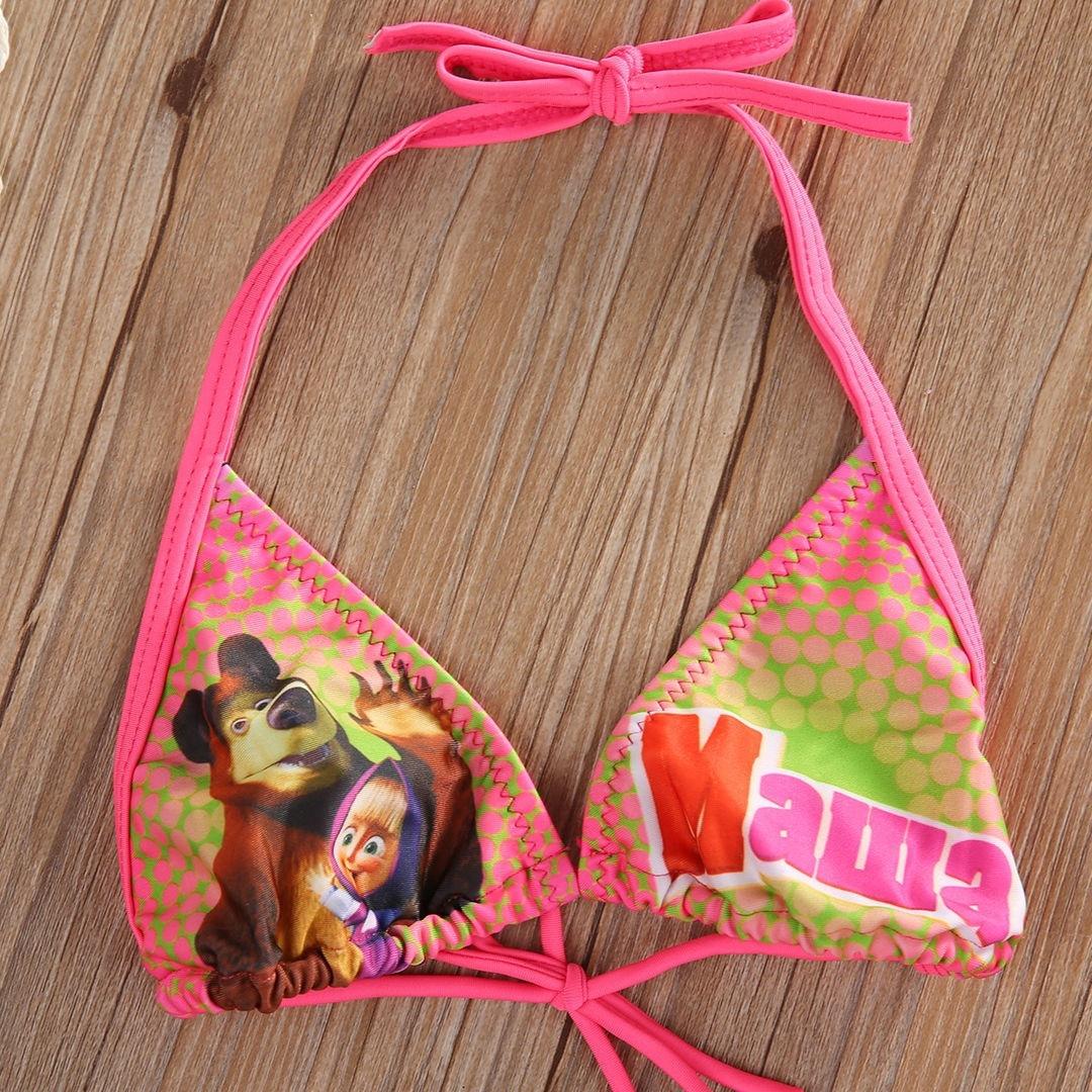 Conjunto de bikini para niñas pequeñas de Masha y el Traje de