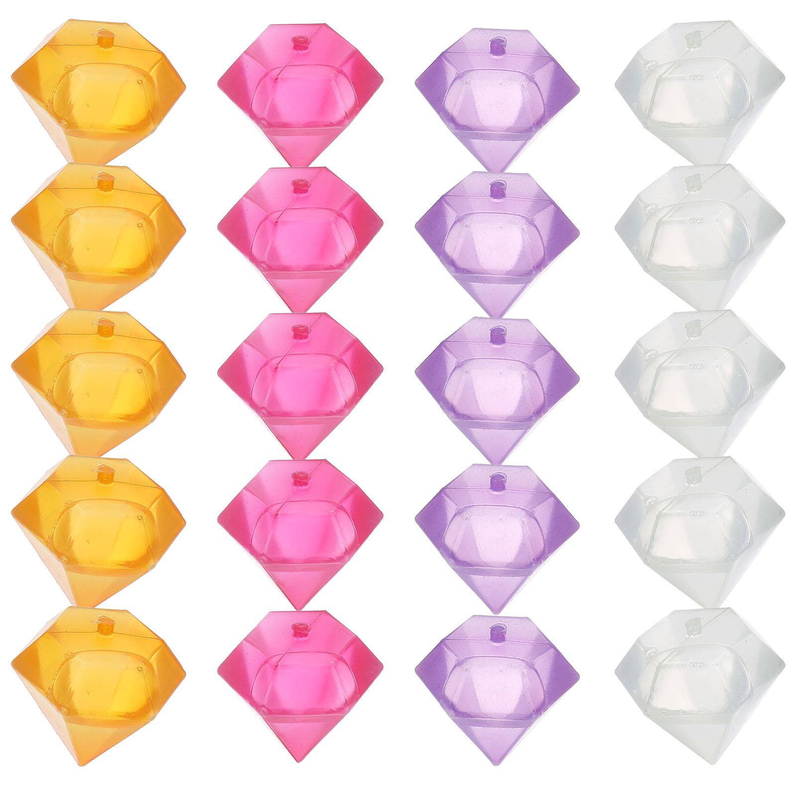 

24pcs Reusable Ice Cube Clear Fake Ice Cubes For Whiskey Wine Cooling Convenient Wear-Resistant Beverage Chiller Bar Cafe Home 3.5X3X3CM