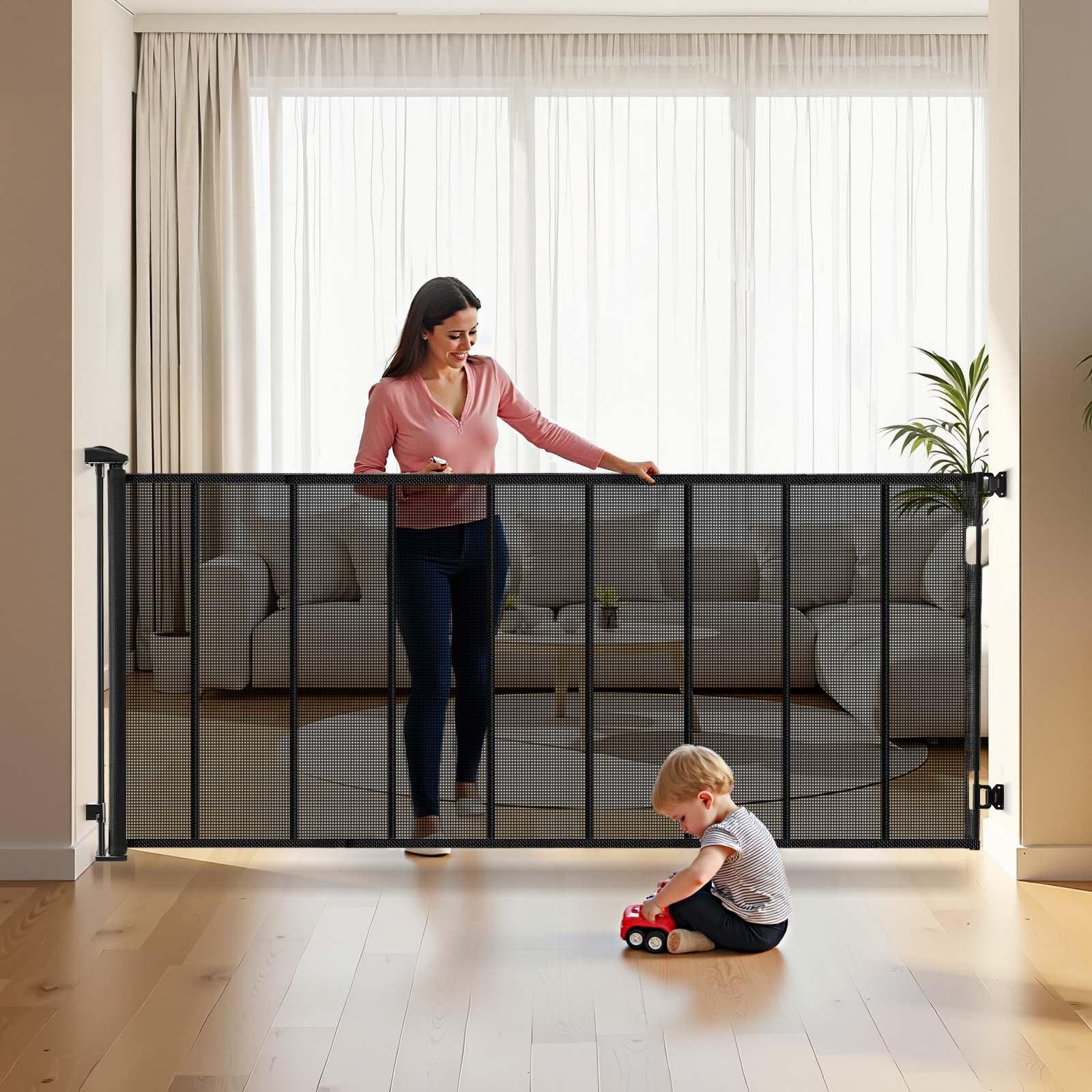 VEVOR Retractable Baby Gate, Extends to