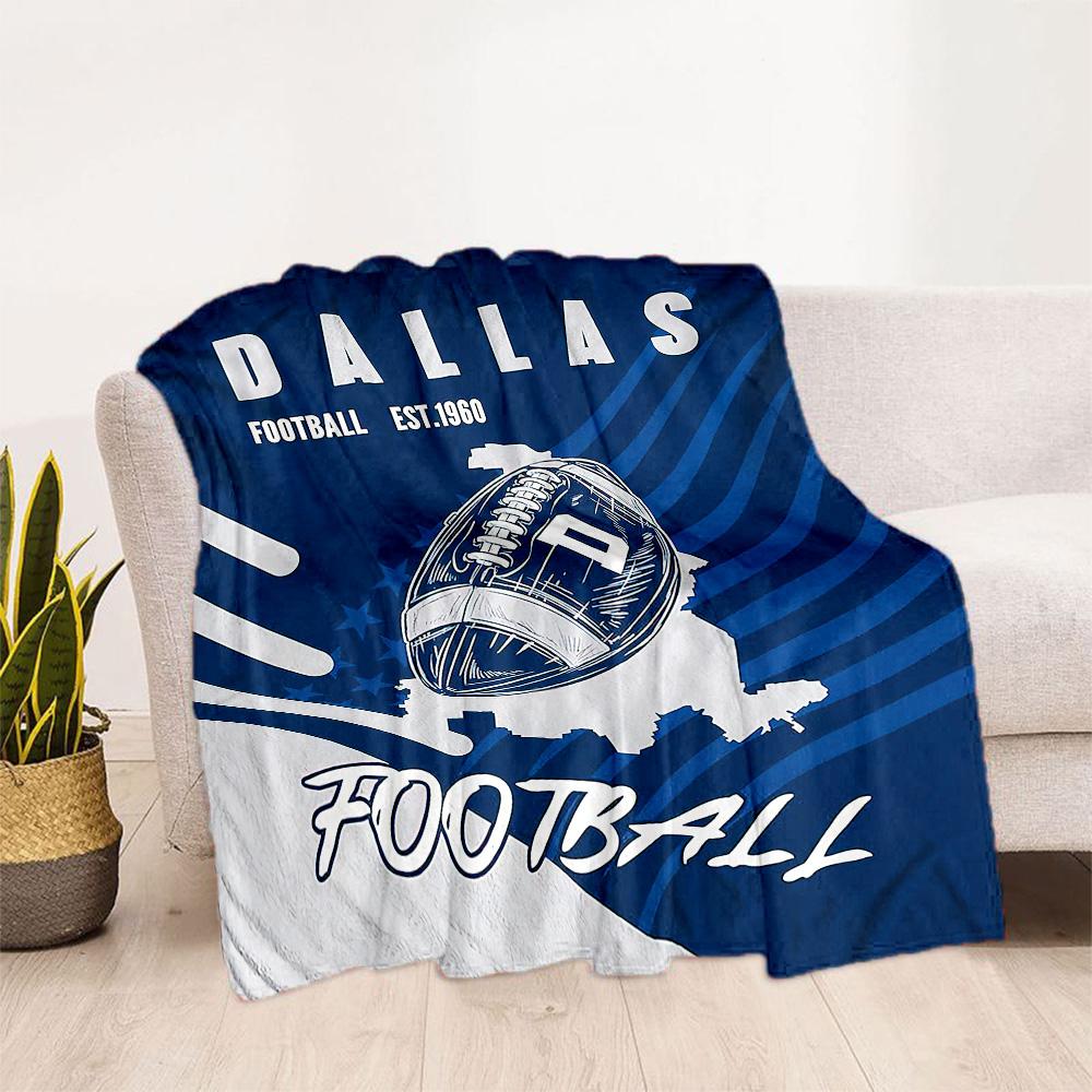 Dallas Cowboys Helmet Blankets Are Suitable for Living Rooms, Bedrooms, Camping, and Other Places, Making Them an Ideal Choice for Gifts.
