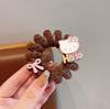 Cute Four-Leaf Clover Lucky Kitten Hair Band Funny Cartoon Expression Cat Hair Rope Girl Ball Head Versatile Headrope