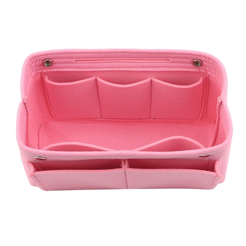 Felt Insert Bag Fits for Handbag /Bucket Bags Liner Bag Felt Makeup Bag High Quality Solid Color Support Travel Portable Insert Purse Organizer