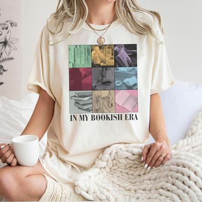 2026 Sommer Damen in My Bookish Era T-Shirt Baumwolle und Atmungsaktiv Kurzarm Oversized Locker Lässig Liebe Bücher Geschenk für Sie