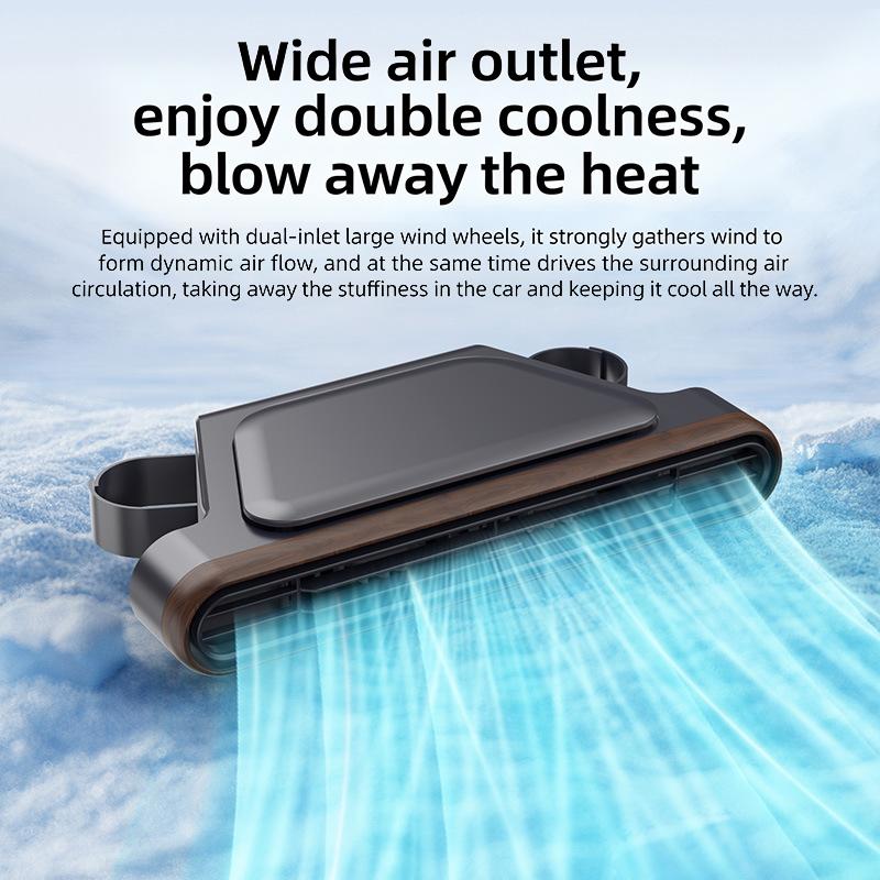 Portable Car Fan - USB Cooling Vehicle Accessory, Quiet Compact SUV Seat Fan, Adjustable Airflow Design, Efficient Proced