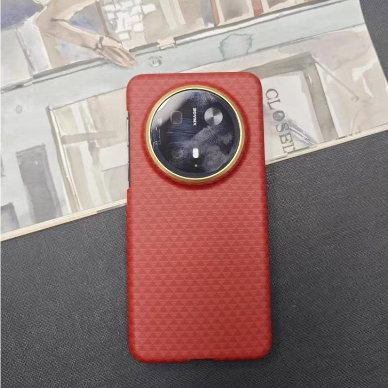 

Подходящий для Huawei Mate70Pro кевларовый чехол с узором и матовый высококлассный противоударный защитный чехол для Mate60pro Mate60Pro+ красный