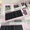 Matte Dark Black Cashmere Eyelash Extension Supplies Custom 0.03 0.05 Individual Volume Eye Lash Extension Trays