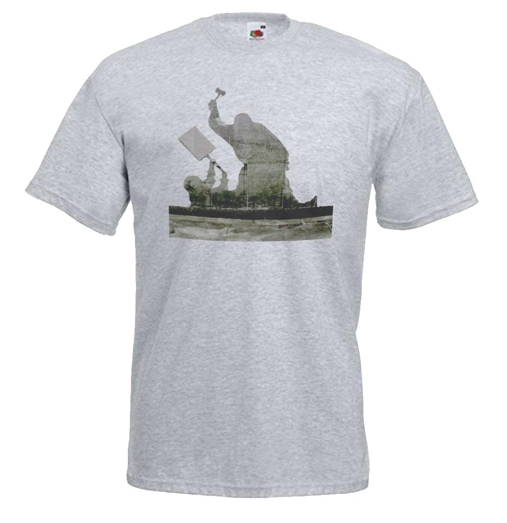 Adults Banksy Removed Justice 2025 Judge Silhouette Artist Unisex Grey TShirt 2XL