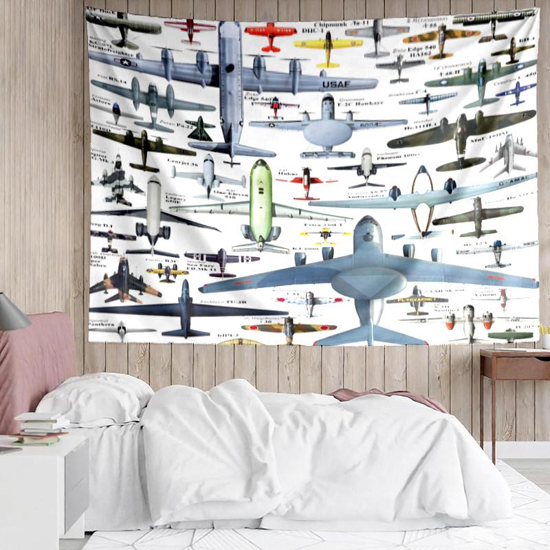 Aircraft Wall Hanging Tapestry Wall Cloth Tapestries Decor Wall Bedroom Decoration