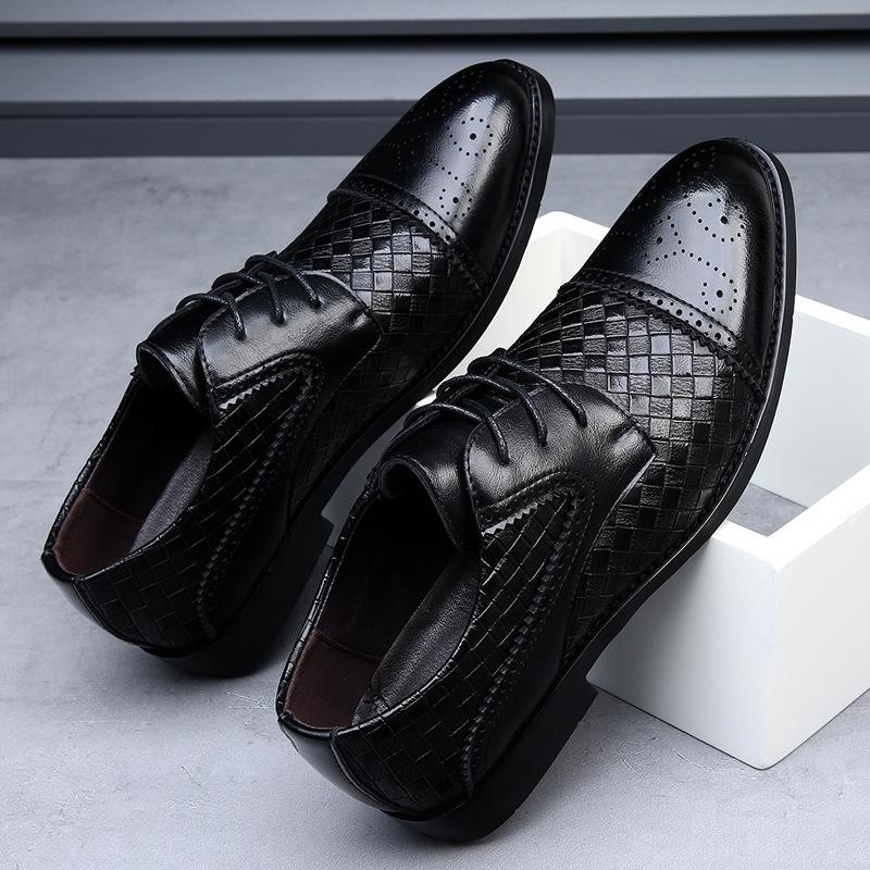 Genuine Leather Mens Dress Shoes Black Formal Social Shoe Male Business Wedding Derby for Man Luxury Italian Work Oxford Loafers