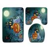Halloween Shower Curtain Floor Mat Combination Four-Piece Set Bathroom Toilet Carpet Door Mat