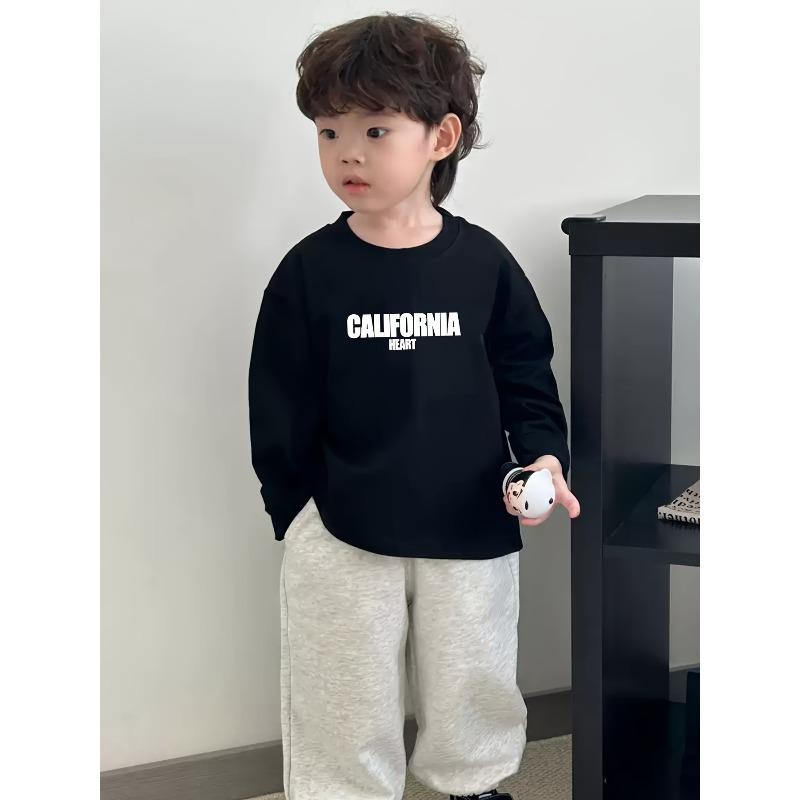 Pure Long-Sleeve T-Shirt for Children, Suitable for Spring And Autumn, Versatile Base Layer for Boys And Girls