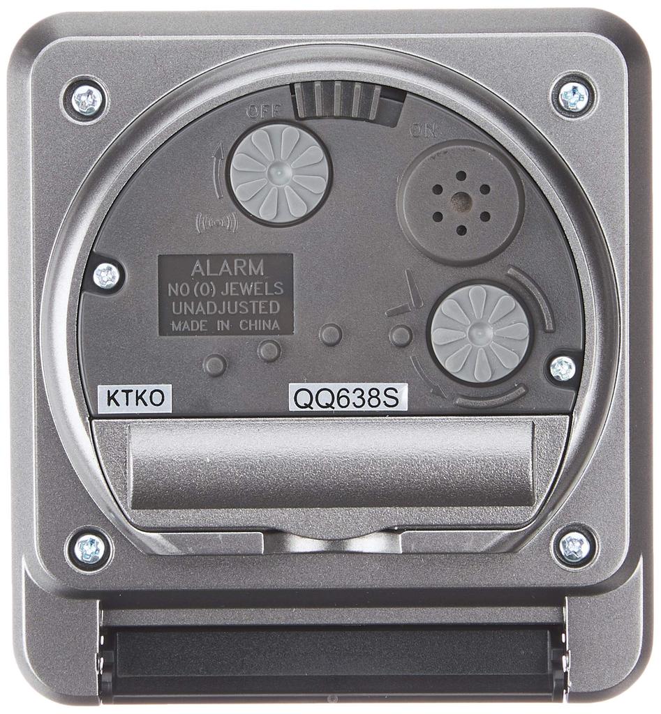 Seiko Clock Table Clock Alarm Clock Analog Small Body Size: 7.8 x 17.2 x 2.4cm QQ638S