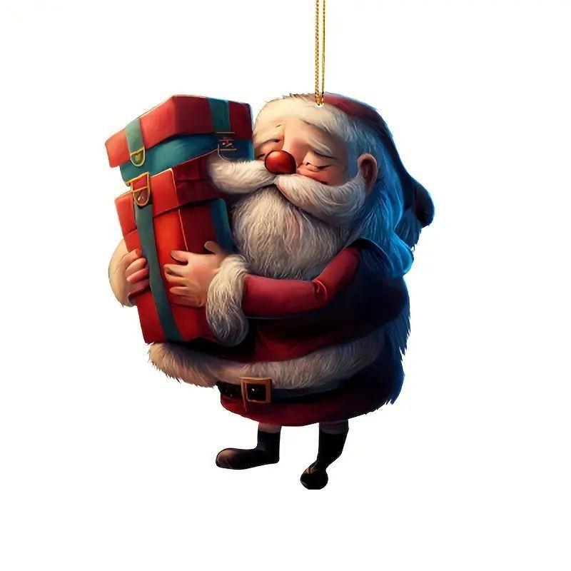 

Playful Cartoon Acrylic Car Ornaments From 2023 Christmas Santa Series For Holiday Spirit 1