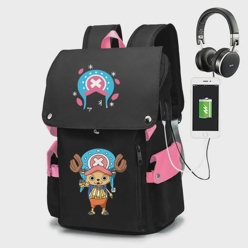 One Piece Luffy Anime Backpack: Large Capacity for Boys and Students (Elementary To High School), Korean Style