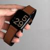 Compatible Crazy Horse Pattern Silicone Magnetic Buckle Strap for Apple Watch Series 11, Huawei Fit34, and Xiaomi Smart Band 89.