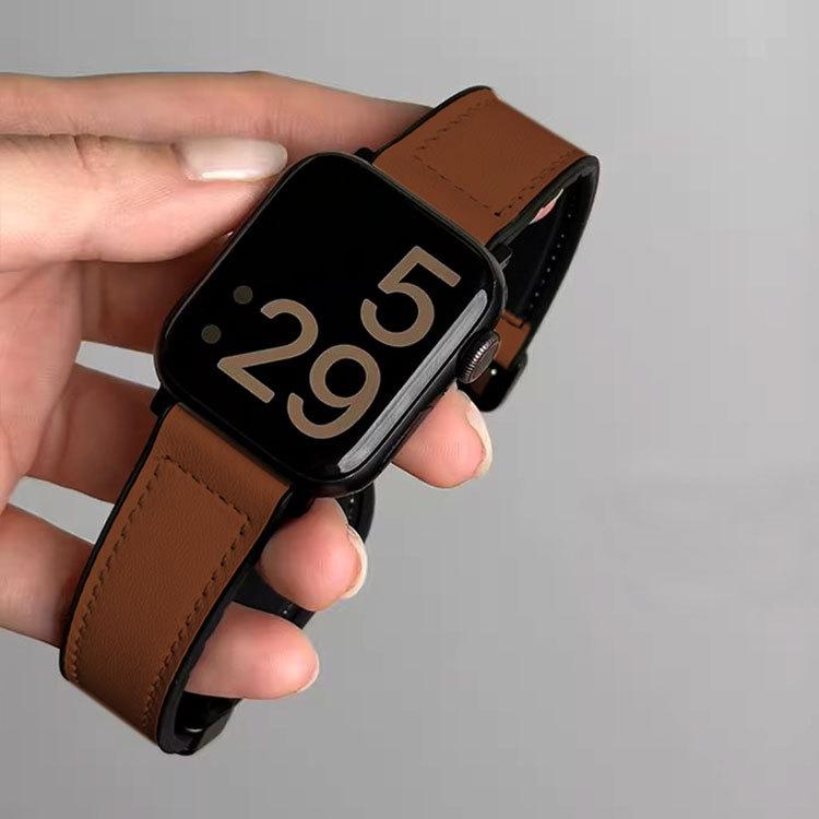 Compatible Crazy Horse Pattern Silicone Magnetic Buckle Strap for Apple Watch Series 11, Huawei Fit34, and Xiaomi Smart Band 89.