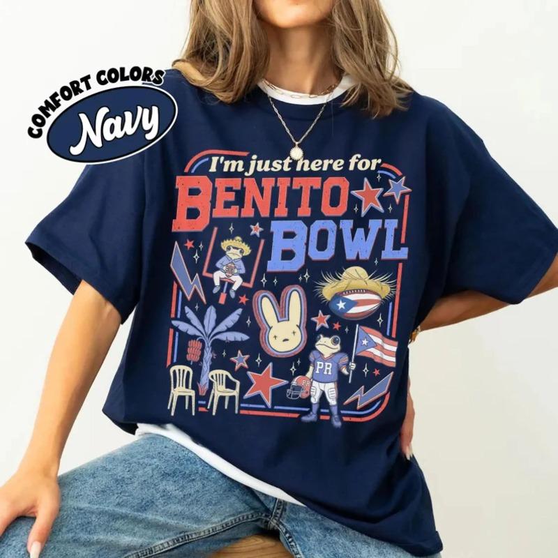 

Benito Bowl Comfort Colors Shirt Funny Graphic Football Fan Tshirt Halftime Show Tee Big Game Fan Shirts S