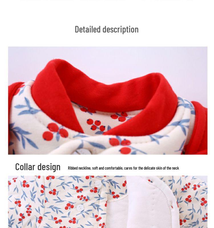 Unisex Neugeborenen Rosa Baumwollgepolsterter Winteranzug mit Jacke und Hosen mit offenem Schritt