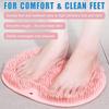 Exfoliating Shower Massage Scraper Bathroom Non-slip Bath Mat Back Massage Brush Silicone Foot Wash Body Cleaning Bathing Tool