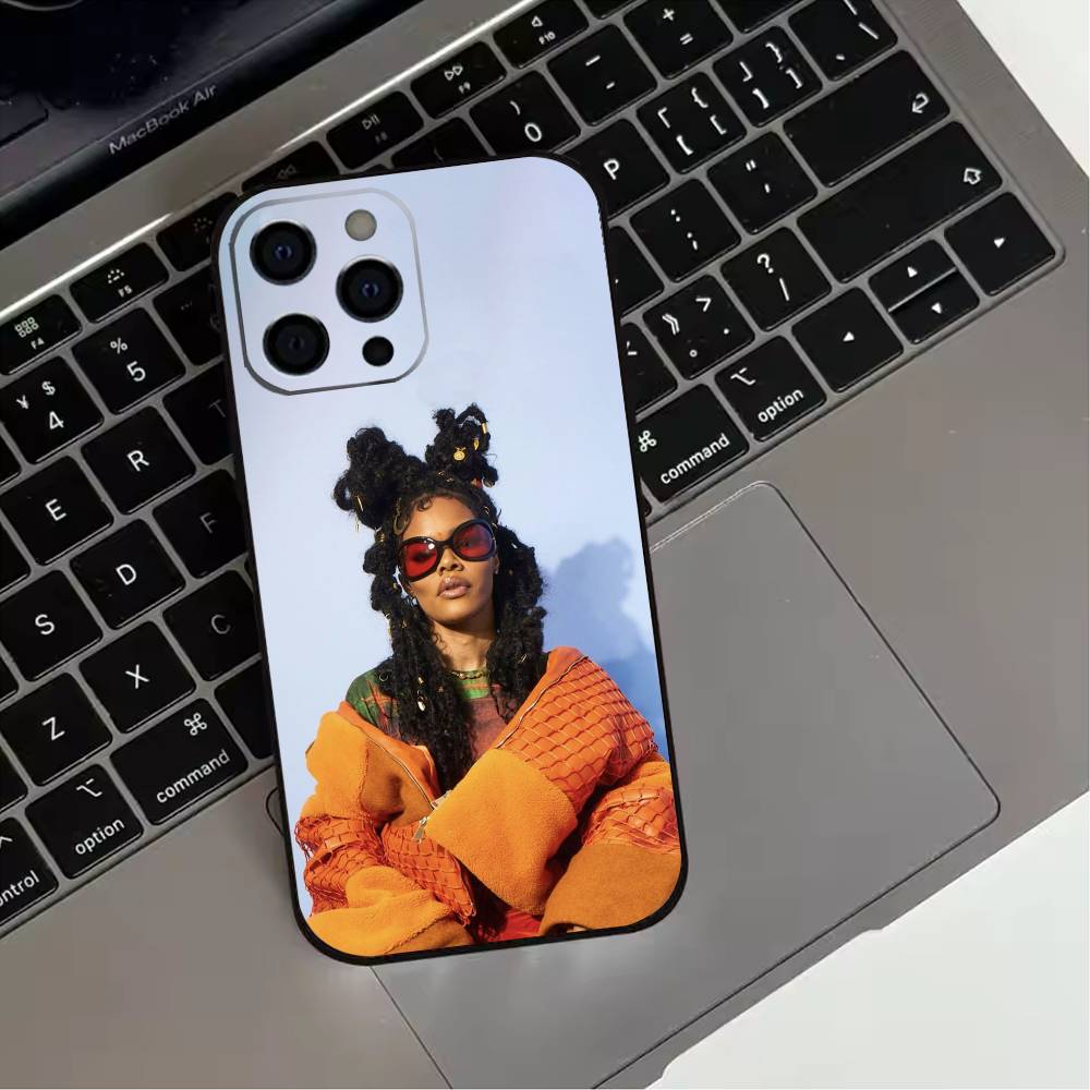 

Singer Teyana Taylor Phone Case For iPhone 17,16,15,14,13,12,11 Plus,Pro Max,XS,Soft Silicone Black Cover iPhone12PROMAX