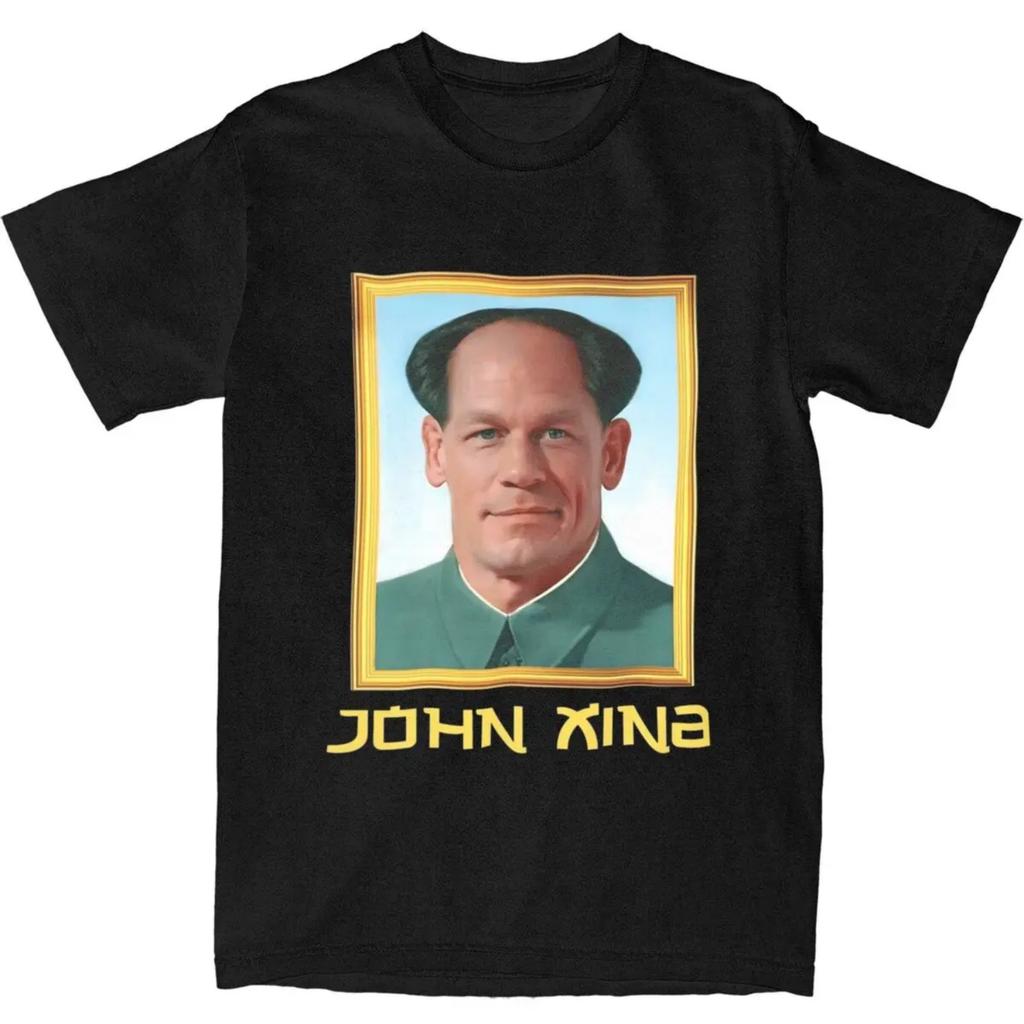 Bing Chilling John Xina T-Shirt Summer Singer T Shirts Pure Cotton Harajuku Tee Shirt For Couple Short-Sleeve Casual Top Tees