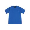 MLB Small Logo Solid Color Round Neck Summer Breathable High-Value Short Sleeve Regular Sleeve T-Shirt Women Tops Blue 31TS01031-07U