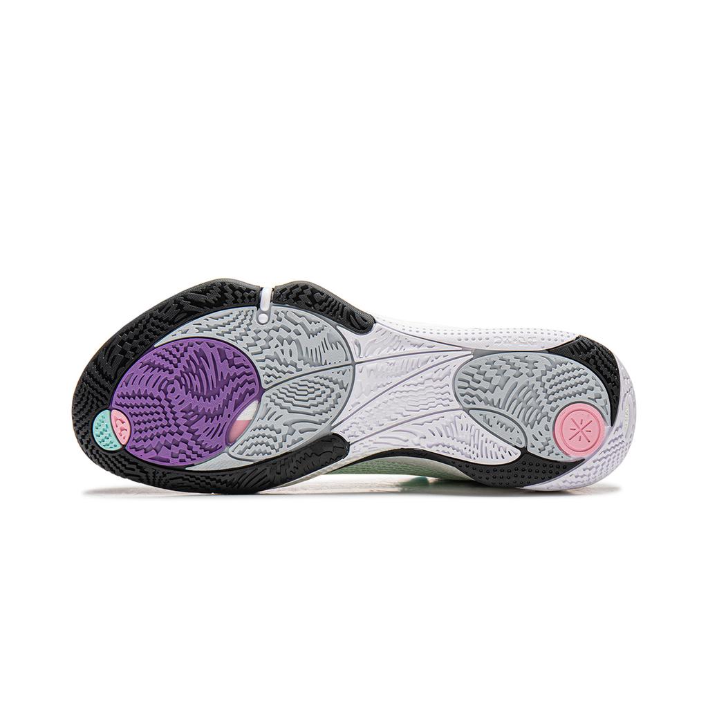 Li Ning All City 14 Dämpfung Rutschfest Abriebfest Rückprall Niedrig geschnittene Basketballschuhe Herren Standard Weiß ABAW001-1