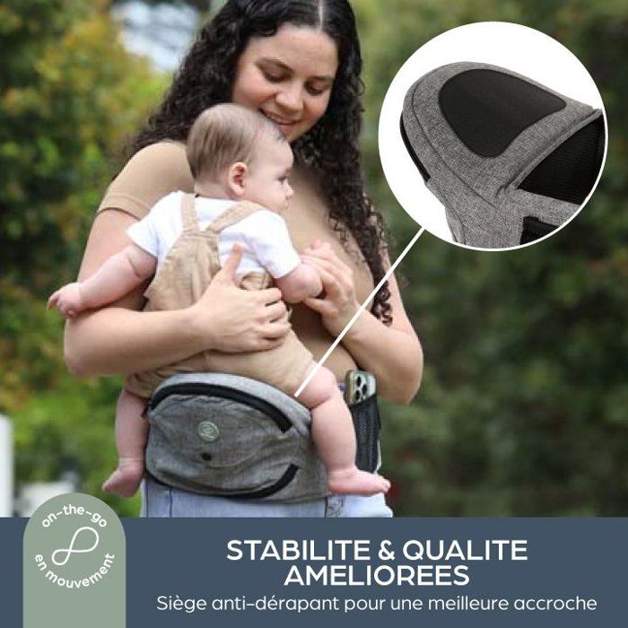 Babytrage - Hüftsitz - DREAMBABY - Up & Gehen - Grau