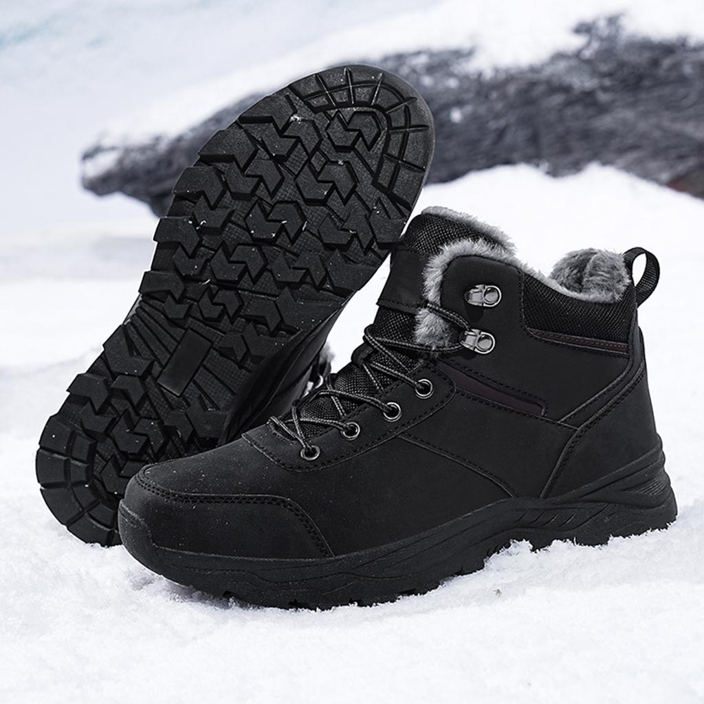 Men's Snow Boots Winter Keep Warm Plush Boots Outdoor Non Slip Hiking Boots for Men Casual Shoes Men Mountain Snow Boot Zapatos