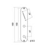 Goldo Telecaster-Style Control Plate with Angled Switches, Chrome, CPT4C