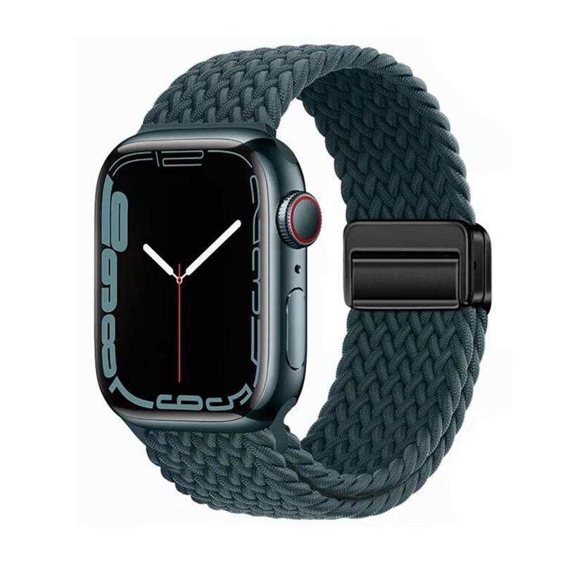 Nylon Braided Band Strap Compatible For Apple Watch S10 46mm 44mm 40mm 45mm 49mm 41mm 38mm iWatch Series Se 10 7 3 5 6 8 9 Ultra