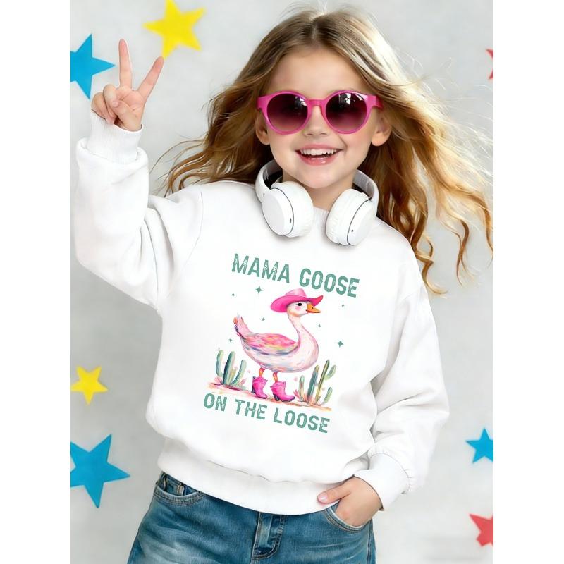 European sizes Cute Printed Pattern 0-3 Years Kids' Spring Lightweight Crew Neck Sweatshirt, Comfortable Outdoor Wear with Design Highlights