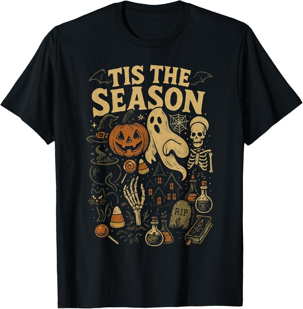 Retro Halloween Tis_ The Season T-Shirt