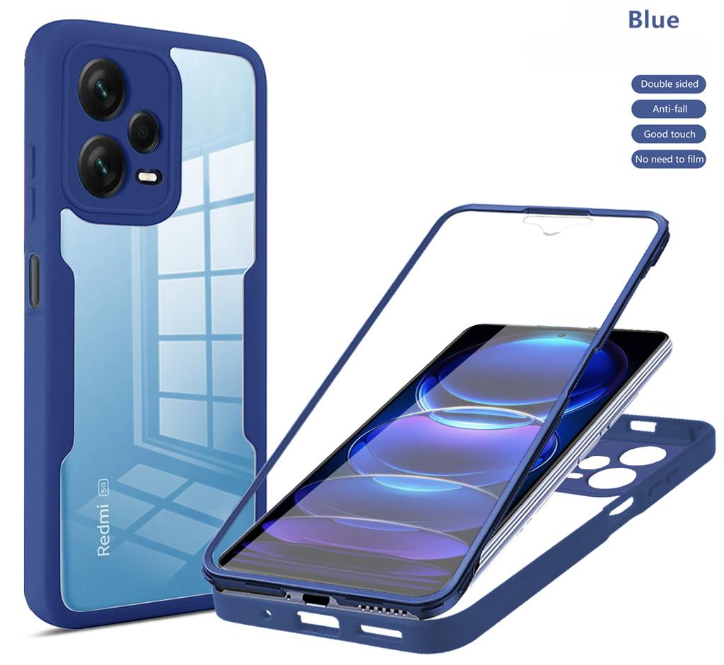 360 Clear Case for Xiaomi 12T Pro 13 Lite Redmi Note 12 11 Pro Plus 5G 12S 11S POCO X5 Pro F5 Full Protection Phone Bumper Cover