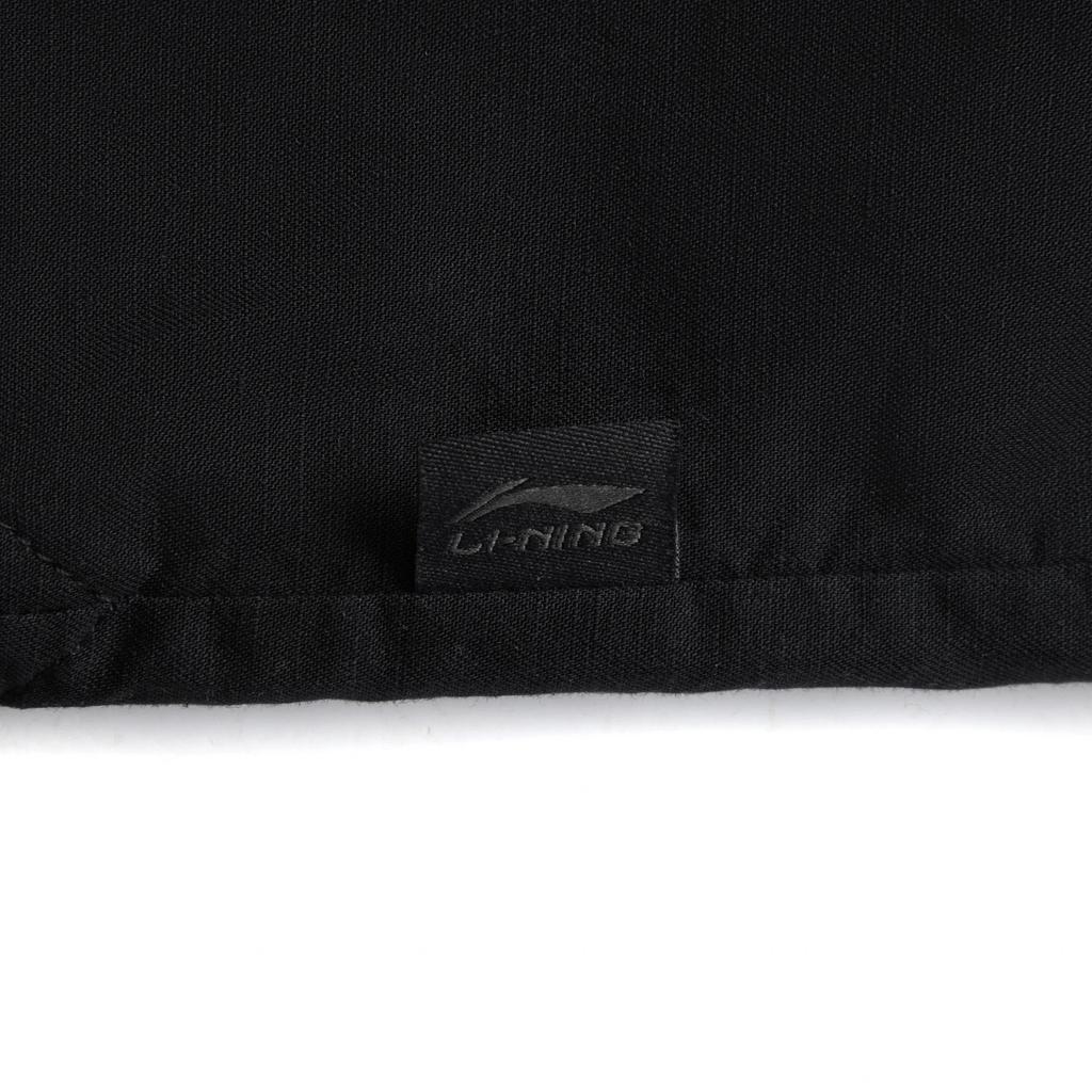 Li Ning X Jackie Chan Collaboration Kung Fu Series Comfortable Simple Solid Color Loose Fit Polo Shirt Men shirts Black ASHV025-1