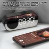 Digital Alarm Clock Wireless Bluetooth Speaker LED Display Mirror Desk Alarm Clock FM Radio Support TF Card Play Hands-Free Call