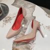 Large Size Red Bottom Stiletto High Heels, Pointed Toe, for Women and Transvestites (Size 34-44)